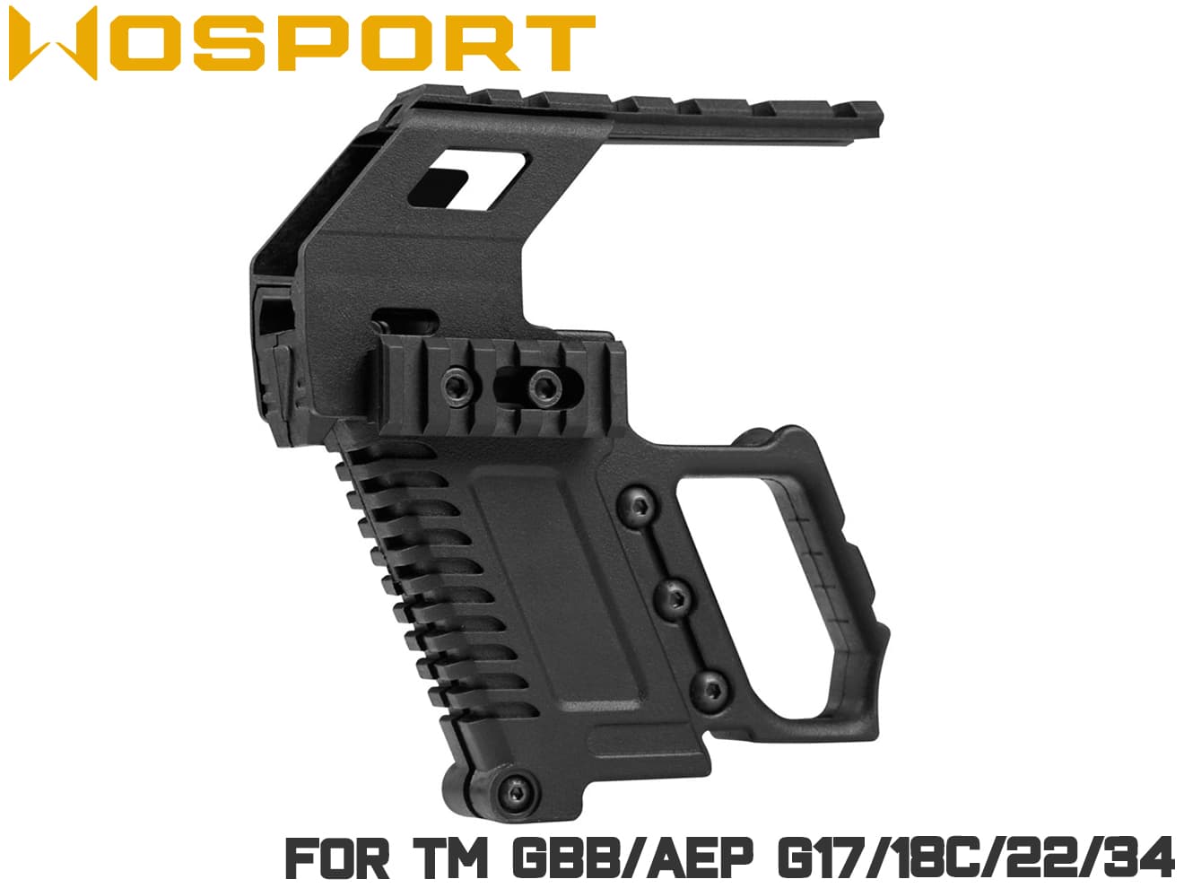 WoSporT ローディング グリップボディキット & レールマウント for GLOCK◆マルイグロック対応 KRISS VECTOR風グリップキット＆レイルマウント ドットサイト装着