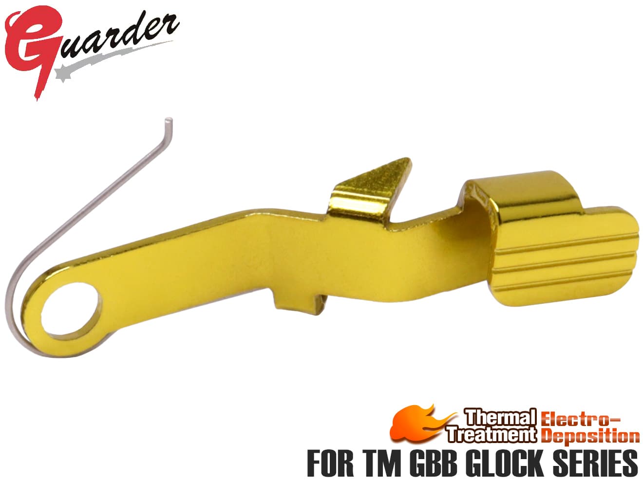 GLK-155(A)GD■GUARDER スタンダード スチールスライドストップ for マルイ GLOCKシリーズ◆グロック ガーダー 電着塗装 高い防錆効果/密着力 熱処理 強度アップ