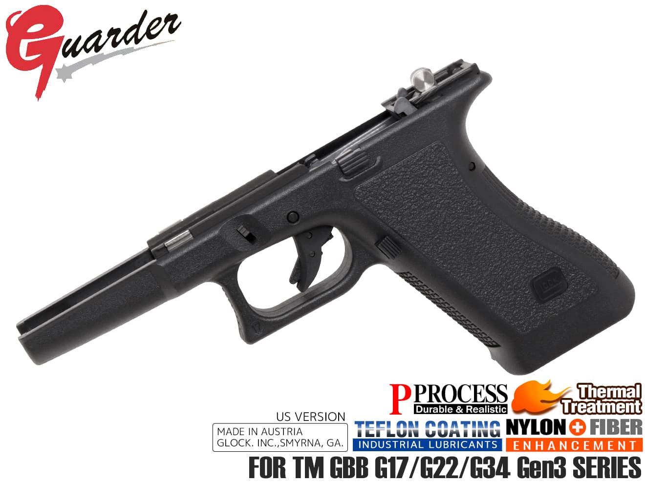 GLK-198(U)BKGUARDER GLOCK Gen2 US Ver ꥸʥե졼 ץ꡼ȥå for ޥ륤 G17/G22/G34 BKå ꥢꥹƥå/ȥꥬС°