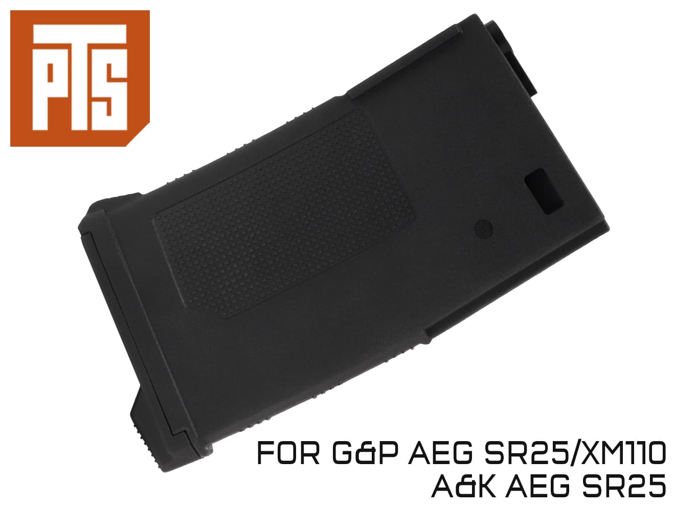 PTS EPM-LR 150Rds マガジン G P AEG SR25/XM110◆150発弾填 弾倉 電動ガン 耐衝撃性/強度/使いやすさアップ サバイバルゲーム スペアマガジンに ブラック BK