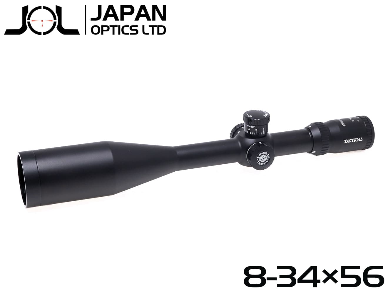 JOL TACTICAL 8-34X56 ライフルスコープ グリーン◆耐衝撃1200G/実銃対応/旧HAKKO社/高品質/オープンターレット/Japan Optics/タクティカル