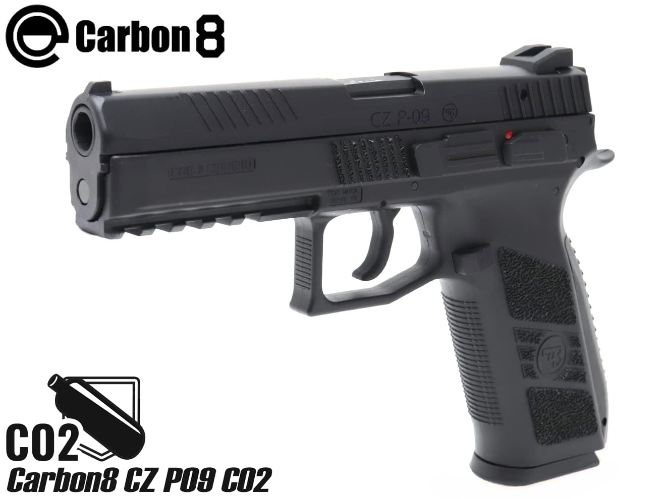 Carbon8 ガスブローバック CZ P09 CO2◆カーボンエイト/カーボネイト/正規品/GBB/ガスブロ/正式ライセンス/リアル刻印/二酸化炭素/ハードリコイル