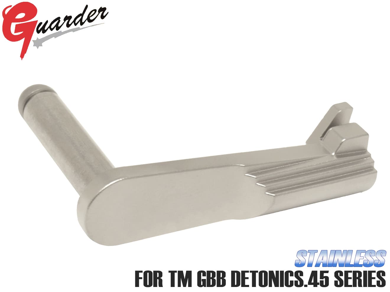 DETONICS-22 SV GUARDER ステンレス スライドストップ for マルイ DETONICS .45 強度 質感 ガーダー リアル 実現 カスタム ステン レバー 丈夫 パーツ 部品
