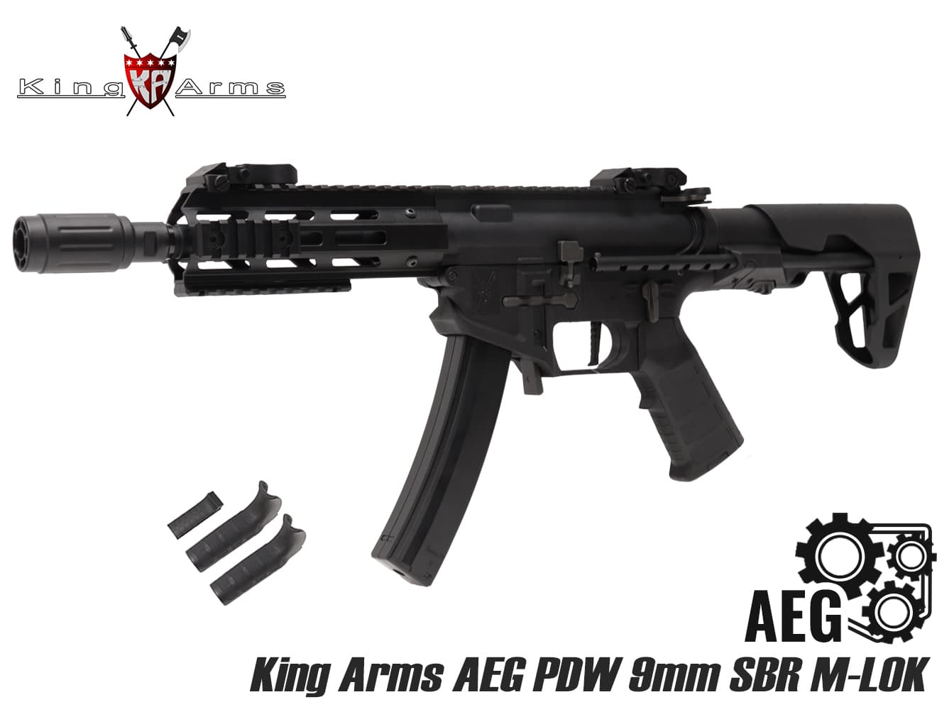 King Arms AEG PDW 9mm SBR M-LOKy RpNg d K RpNg iCt@Co[ p[XEF Xg[ggK[  Ή \ MosFET