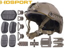 WoSporT FAST CARBONタイプ ヘルメット ハイグレードバージョン M-SIZE TAN◆発泡シェル 調整 ダイヤルハーネス ARCレール ベルクロベース VSAシュラウド リアル