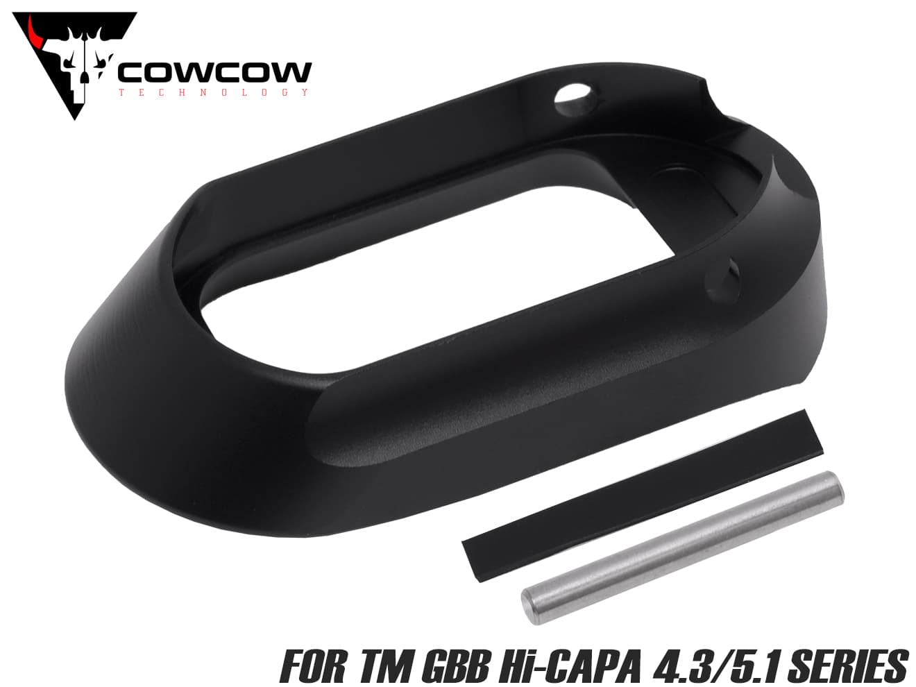 COWCOW TECHNOLOGY アルミCNC ハイヒールマグウェル Hi-CAPA ブラック◆IPSC 対応 形状 リロード 速度 向上 ドレスアップ ヒール部分 切り上げた デザイン