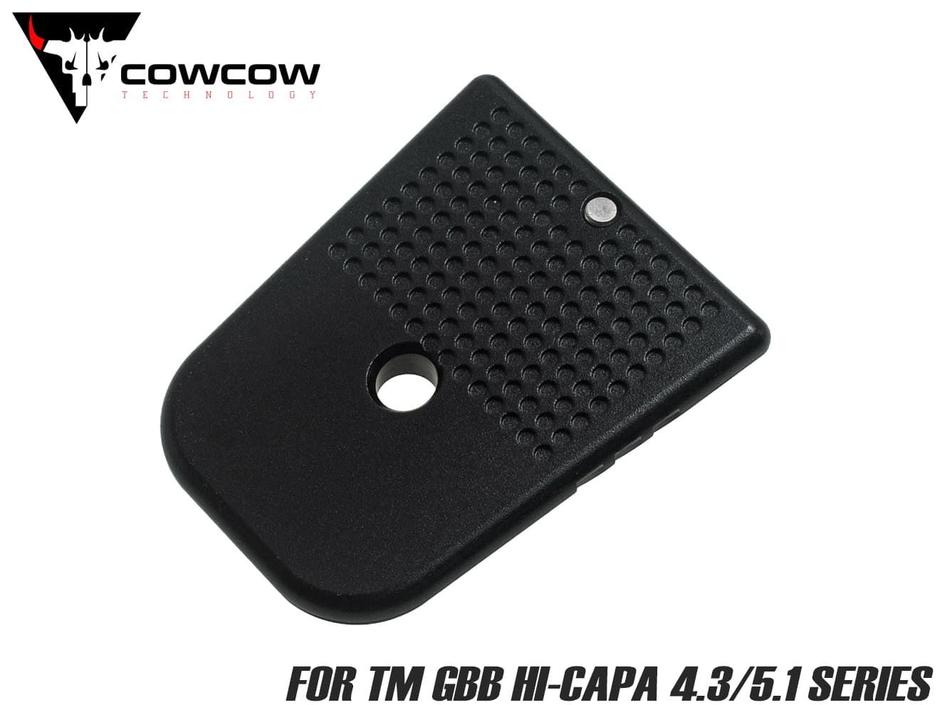 COWCOW TECHNOLOGY D02 ドットタック マガジンベース Hi-CAPA◆ブラック 簡単 脱着 スライド ロック 搭載 フレア 形状 シフティングピン ロックピン 固定 調節