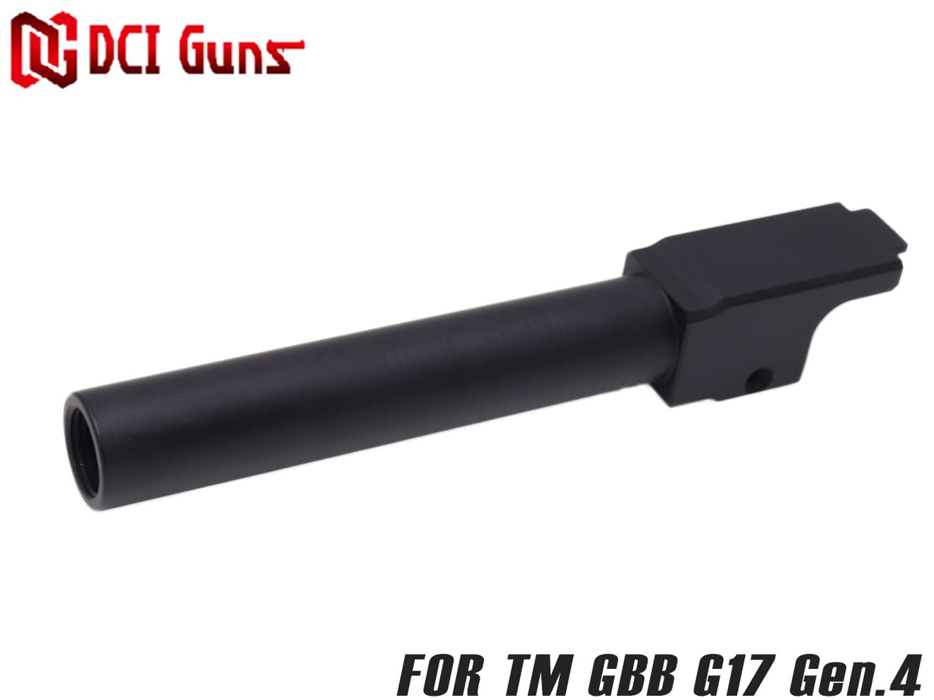 DCI Guns 11mm正ネジ メタルアウターバレル ブラック 東京マルイ G17 Gen.4専用 アルミアウターバレル/金属バレル/グロック17/ガスブロ