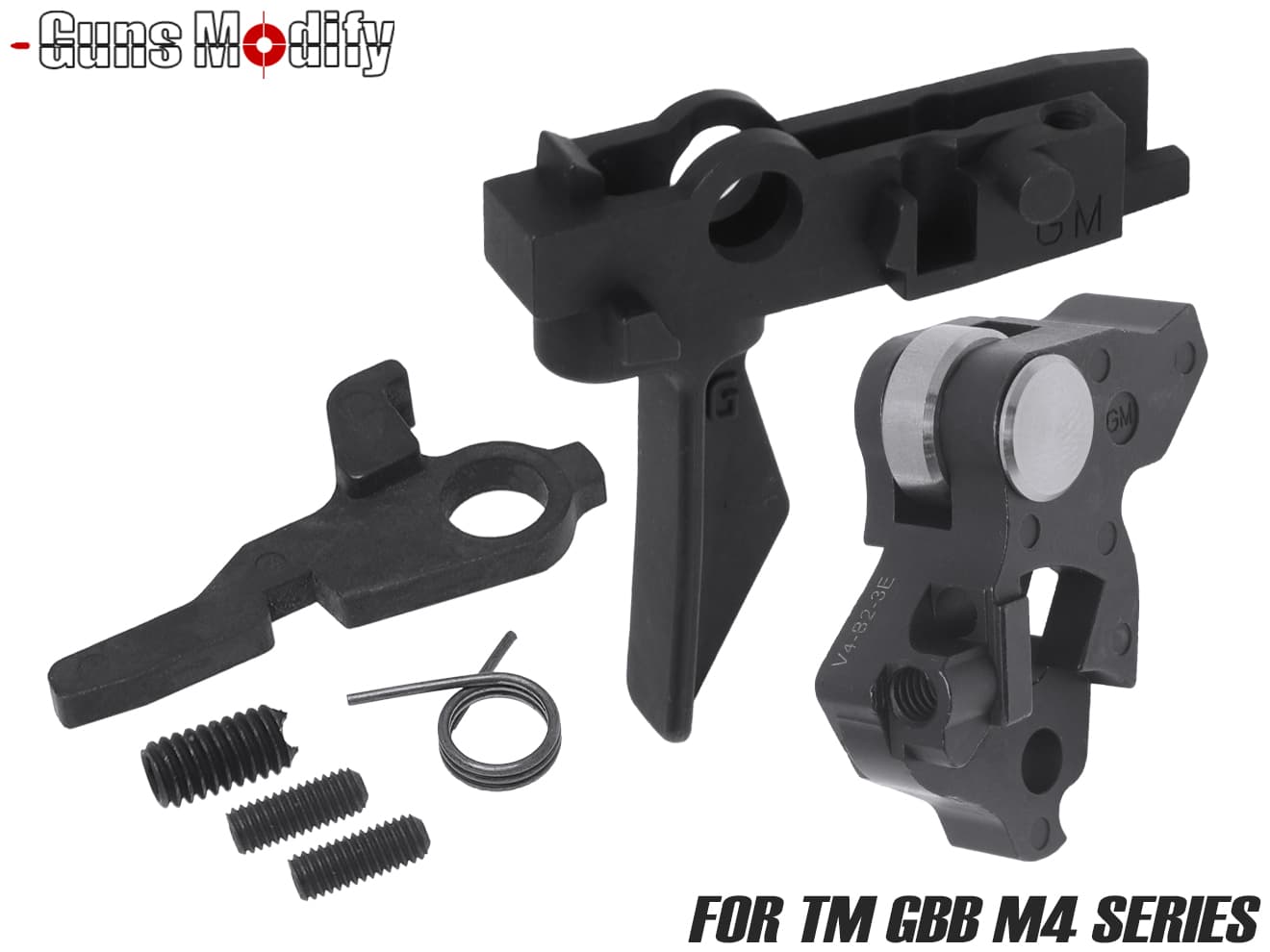 楽天ミリタリーベースGuns Modify MIM スチール100％-180％ アジャスタブル ハンマー&Gスタイルトリガー セット for TM GBB M4◆ダイレクトモード対応 ハンマー トリガー 調整