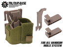 MILITARY BASE ハイブリッドユニバーサルホルスター for MOLLE◆高い汎用性 ホールド力 ポリマー樹脂 ナイロン生地 3サイズ レバーカスタム 角度調整 ベルクロ