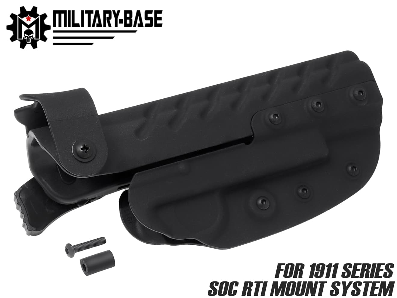 MILITARY BASE G SOC RIG ホルスター for 1911◆リテンション アダプター レバー ワンプッシュ ロック解除 ベルト MOLLE プラットフォーム 対応 固定 ワンタッチ