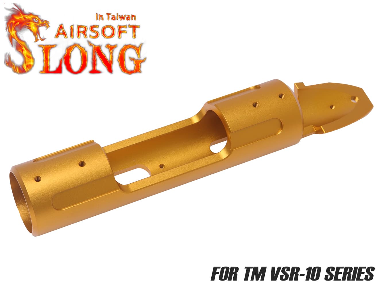 SLONG AIRSOFT アルミCNC デュアルサイド レシーバー VSR-10 GOLD◆アルミ合金 ブロック材 CNC切削 仕上げ 強度 向上 軽量 両利き 仕様 ドレスアップ 強度アップ 製品画像:2位