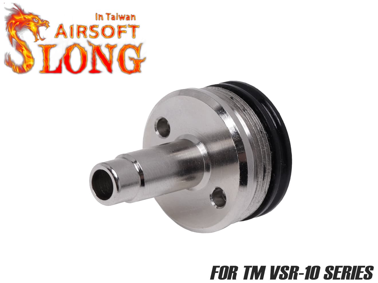 SLONG AIRSOFT スチールCNC ダンパーシリンダーヘッド VSR-10◆最厚部 6mm 極厚 ダンパーラバー 衝撃吸収 耐食性 静音性 静音化 シリンダー ネジ山 破損対策