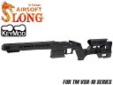 SLONG AIRSOFT TSR-100 タクティカルストック VSR-10 BK◆近代的 デザイン 工具不要 節度感 最適化 グリップ角度 20mmレール Keymod 対応 ダミーマガジン 1