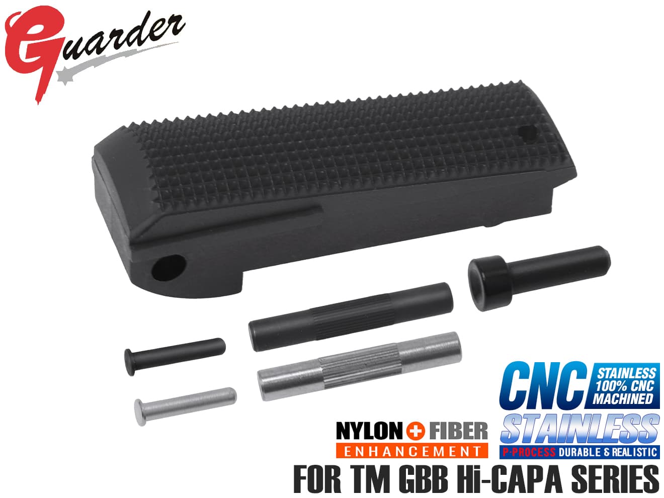 CAPA-89(A)BK■GUARDER ナイロンファイバー 軽量ハンマーSPハウジンク スタンダード Hi-CAPAシリーズ◆超軽量化 ピン ストッパー 2種類 V10方式 ドレスアップ