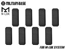 MILITARY BASE M-LOK スリムカバーKIT type1◆スリムサイズ ディンプル ブラック レール 工具 固定 RAS 保護 カスタム パネル キット オリジナル グリップ力