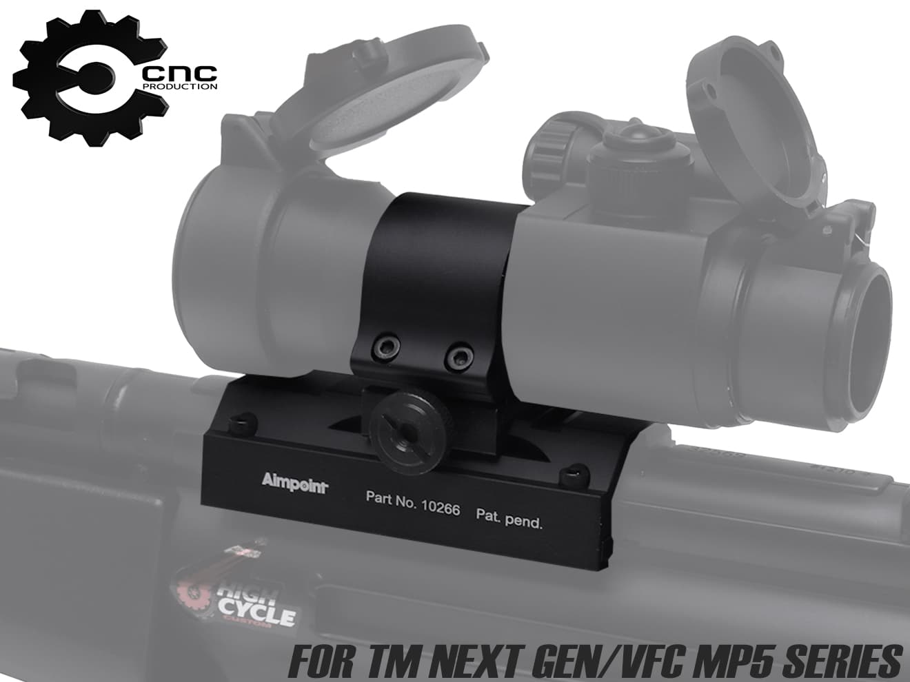 CNC Production MP5用 30mmシングルリングマウント for AIMPOINT M2/M3/RPO◆レシーバー マウント リングマウント ドットサイト レシーバー Gen1 Gen2 2種類