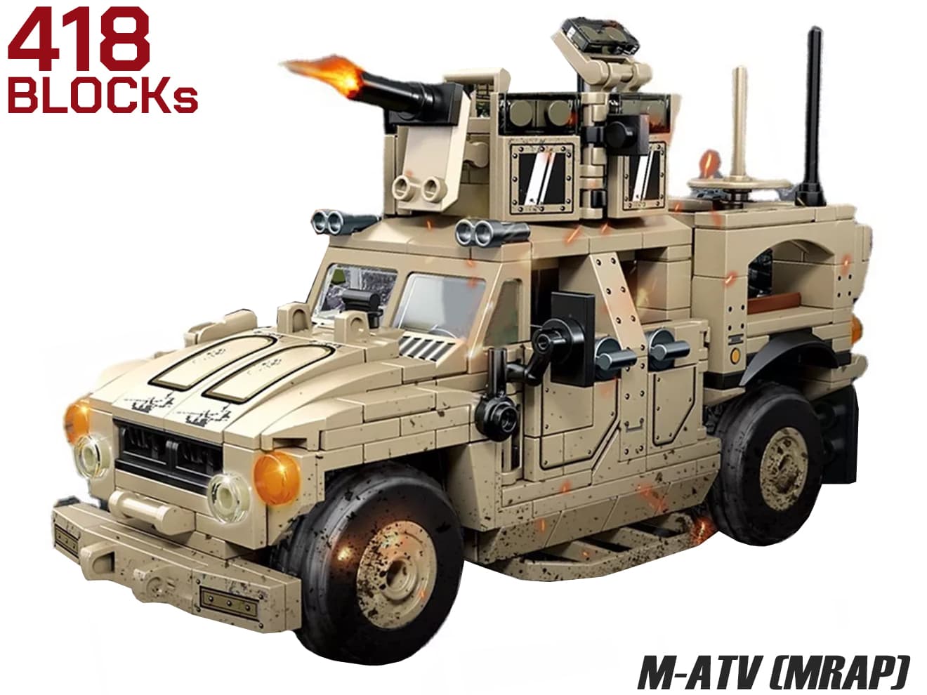 楽天市場】AFM M1114 HMMWV ハンウﾞィー 497Blocks◇ブロック 知育玩具