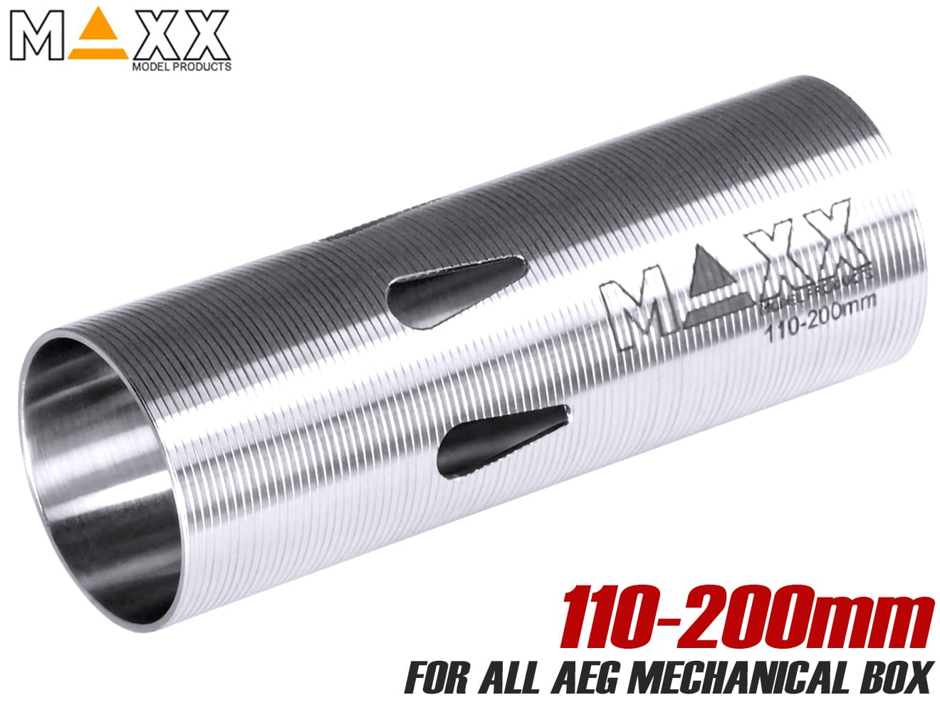 MAXX AEG ステンレスCNC シリンダー type F(110-200mm)◆加速ポート 高強度 高精度 削り出し 精密 シリンダー メカボックス 耐久性 耐摩..