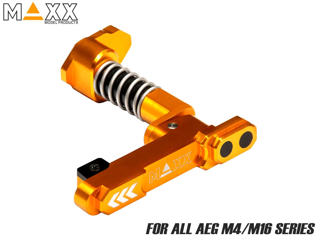 MAXX アルミCNC アドバンスド マガジンキャッチ Style B for AEG M4◆操作性 強度 精度 カスタム 耐久性 軽量化 左利き スピード シューティング アルマイト