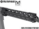 MILITARY BASE Mスタイル M-LOK ウルトラライトレール 13.5inch for PTW◆ハンドガード 超軽量化 肉抜き 加工 QDスイベル ソケット リアルサイズ バレルナット