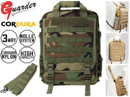 B-16C(WC)■GUARDER 3WAY MOD タクティカルバッグ◆MOLLE CORDURA 実物生地 薄型 ウレタン PC タブレット アウトドア タクティカル リュック トート カバン 鞄