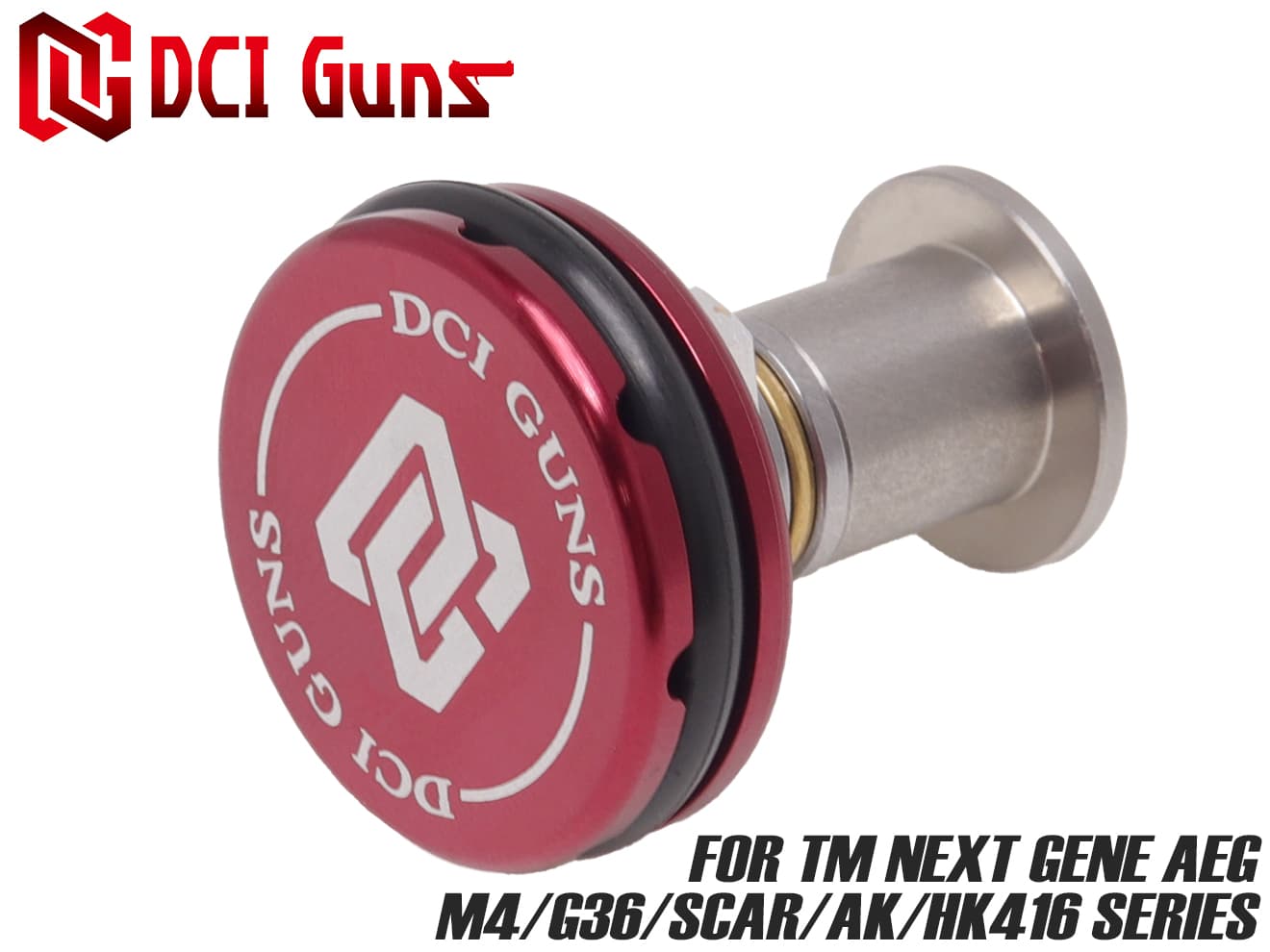 DCI Guns 次世代電動ガン(次世代M4シリーズ)用側面吸気ピストンヘッド【アルミ】◆東京マルイ MARUI AEG M4A1 初速 安定 Oリング 命中精度 強度 流速カスタム