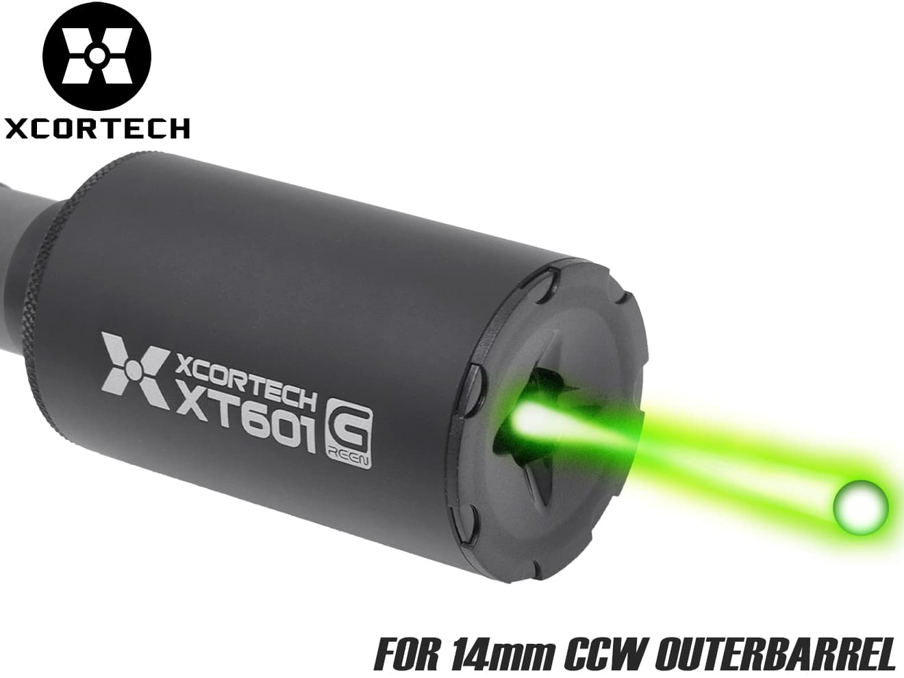 XCORTECH XT601 コンパクト UVトレーサー◆ 電池式 フラッシュ フルオート サイレンサー サプレッサー 消音機 蓄光BB弾