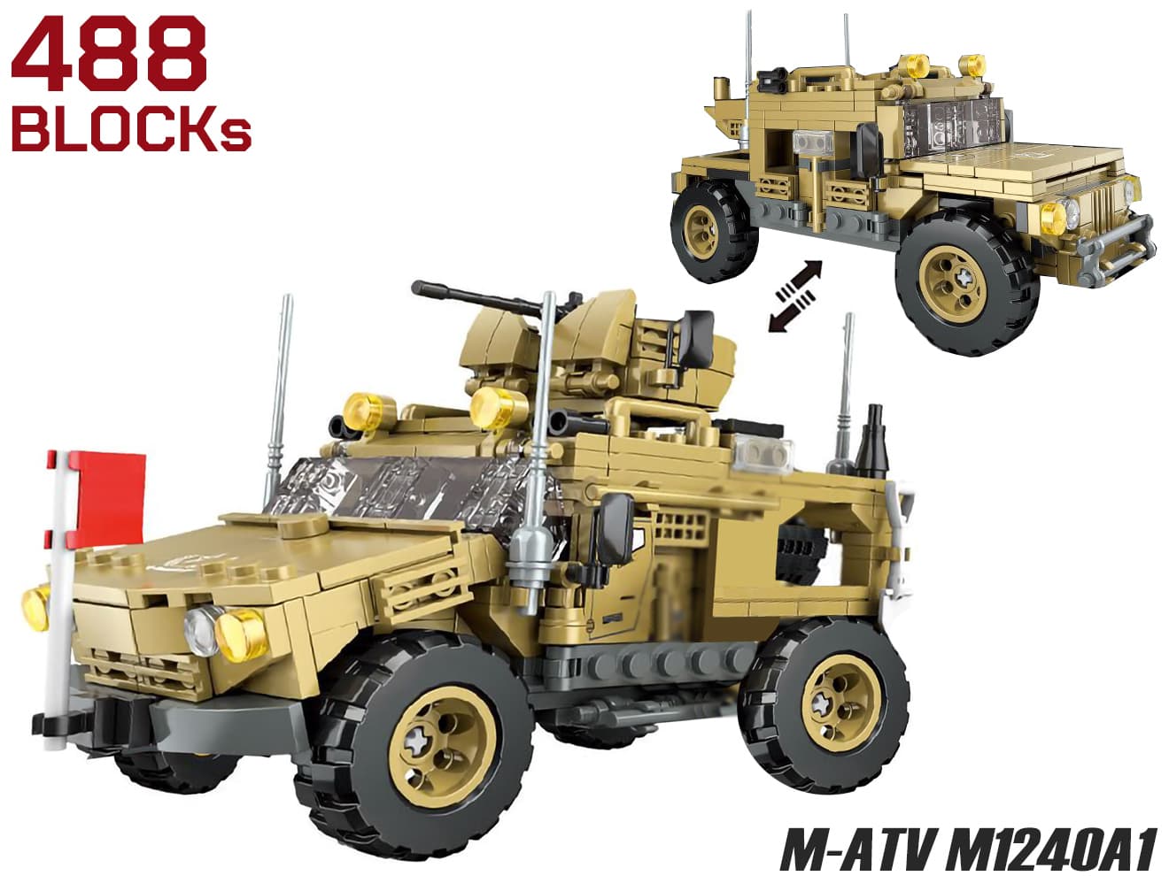 AFM M-ATV M1240A1 ϒn/h쑕b 488BlocksubN A Č mߋ v[g gݗ f ͌^ ϐg \  HMMWV ČR AJR