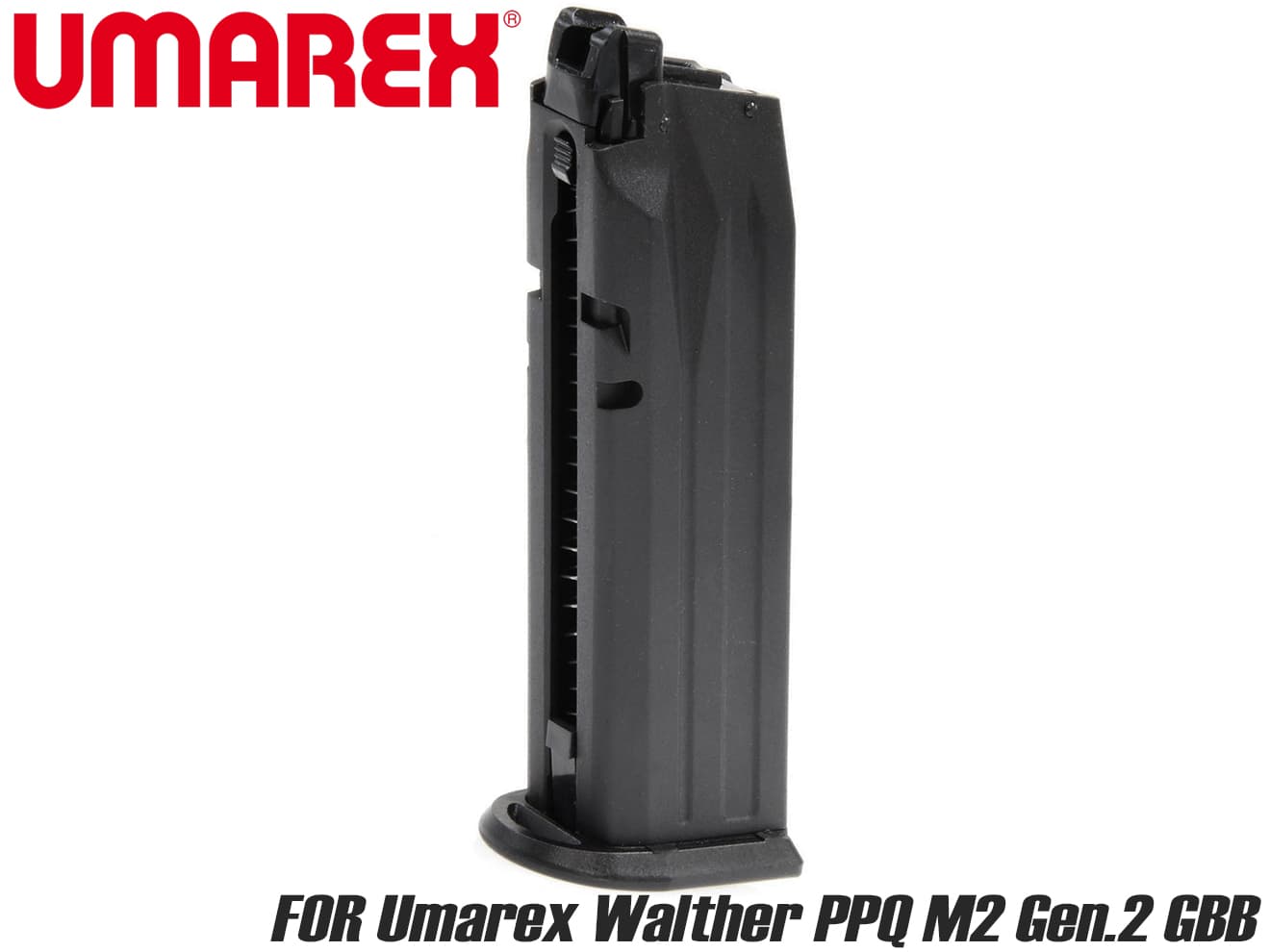 Umarex Walther PPQ M2 Gen.2/NPA共通 22連スペアマガジン (BK)◆予備 補修 カスタム GBB 22発 NEW ニューバージョン スペア PPQシリーズ 注入バルブ 装弾数