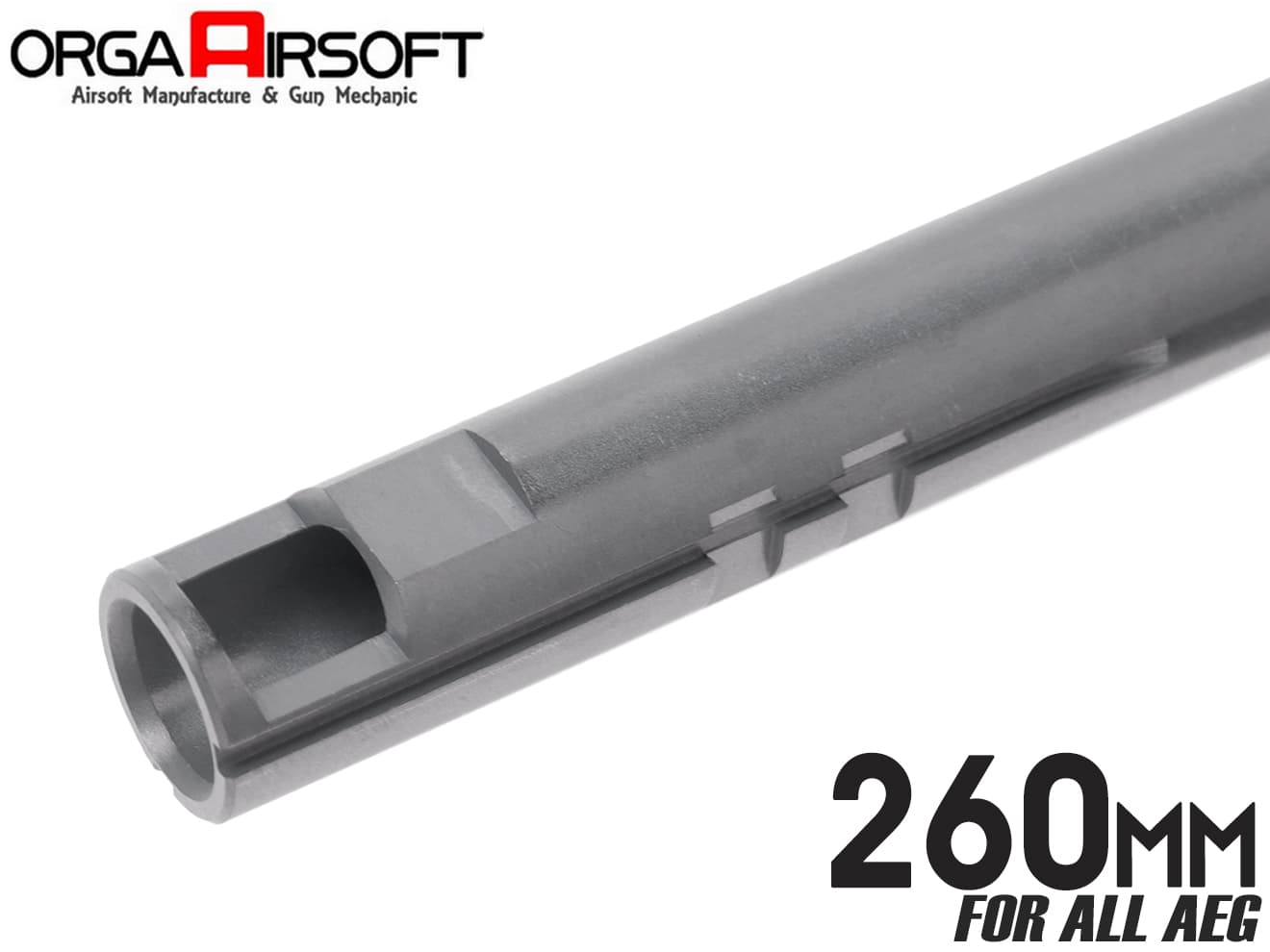 ORGA AIRSOFT MAGNUS HDバレル 6.13mm 電動ガン用 260mm◆東京マルイ MARUI TM AEG 電動 高潤滑 テフロンコーティング 集弾性 カスタム インナーバレル HOP