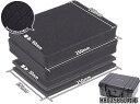 MILITARY BASE ハードケース 交換用スポンジセット H8025B6L用 260×200×40 2枚 / 250×190×10 2枚◆予備 リペア 修...