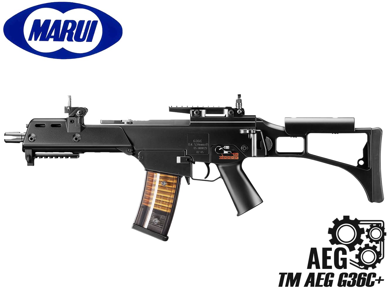 東京マルイ 電動ガンプラスシリーズ G36C プラス◆MARUI TM AEG 電動 本体 ドイツ軍 G36 カスタム CQB FET ブラック BK マガジン ストック 14mm CCW 逆ネジ 調整