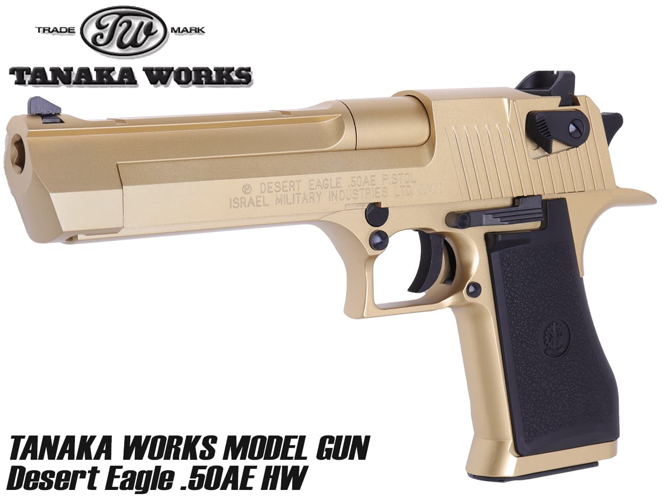 タナカワークス Desert Eagle .50AE HW モデルガン ゴールド◆デザートイーグル 本体 GOLD 金 GD リアル 刻印 DE50 カスタム 拳銃 トイガン コスプレ サバゲー