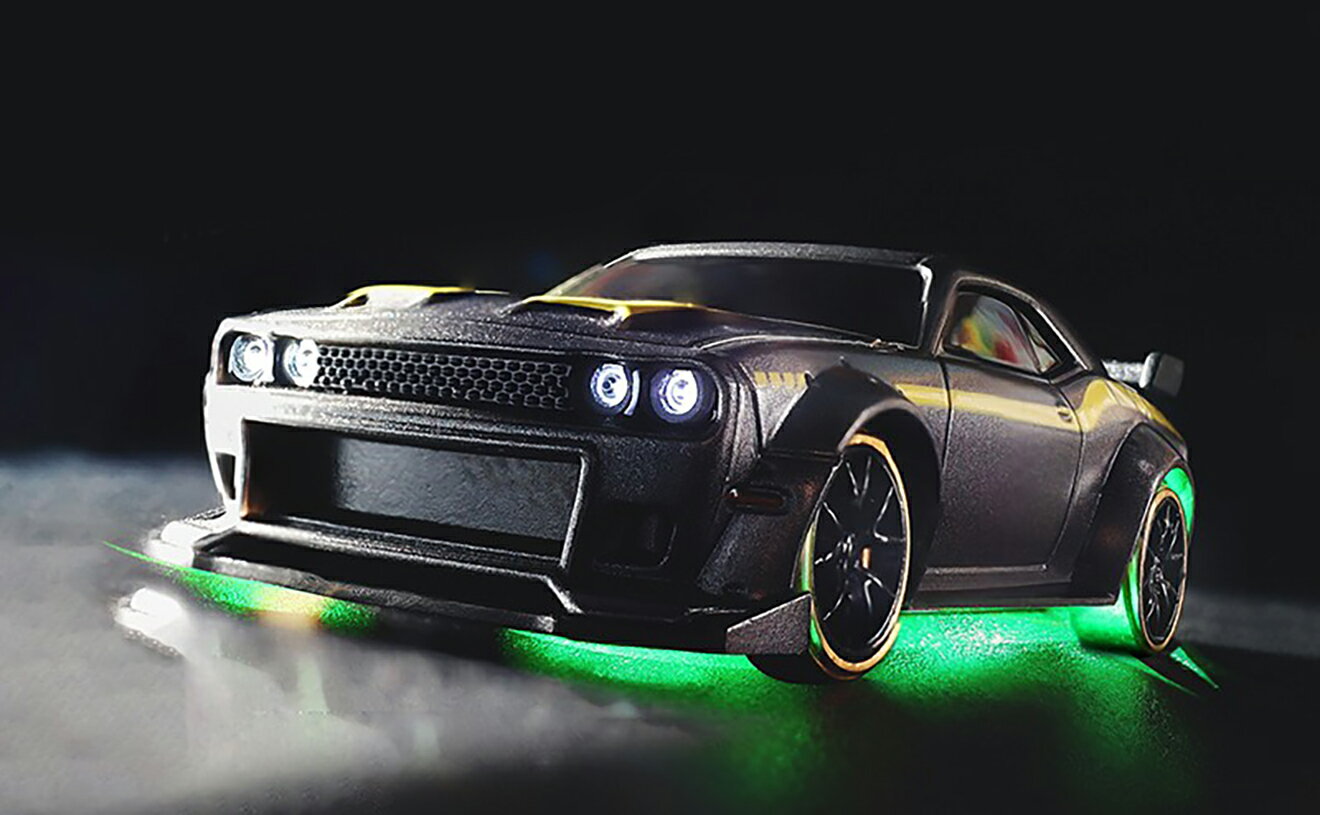 TURBO RACING 1/76スケール ドリフトカー C65シルバーグレー◆ミニチュアラジコンカー ターボレーシング 未塗装スペアボディ2個付 プロポも付属 DRIFT