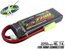 【コンパクトなのに大容量】EAGLE FORCE イーグルフォース EA2250 7.4V 2250mAh 40C+α Li-poバッテリー★Mini-Sタイプ...