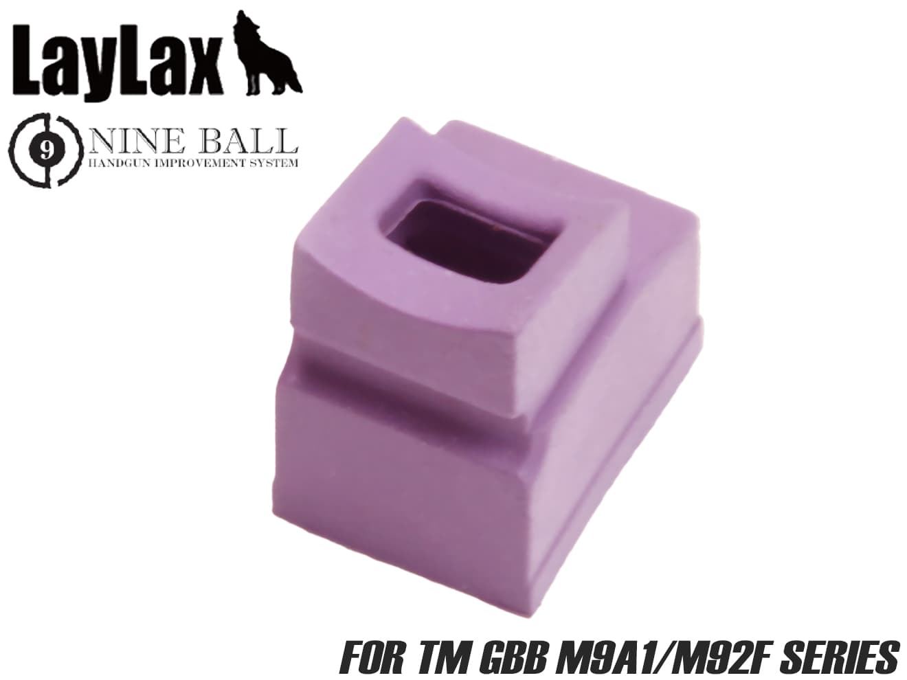 LayLax NINE BALL ガスルート シールパッキン エアロ 東京マルイ GBB M9A1/M92Fシリーズ◆MARUI ガスブロ 内部 エアロ形状 ガス漏れ軽減 カスタム 強化パーツ