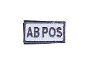 【リアル装備/コスプレのアクセントに】AB POS ブラッドパッチ BK/GRAY◆血液型表示パッチ/AB型/サバゲー＆コスプレに！ブラッドタイプ［全国一律300円配送可能］