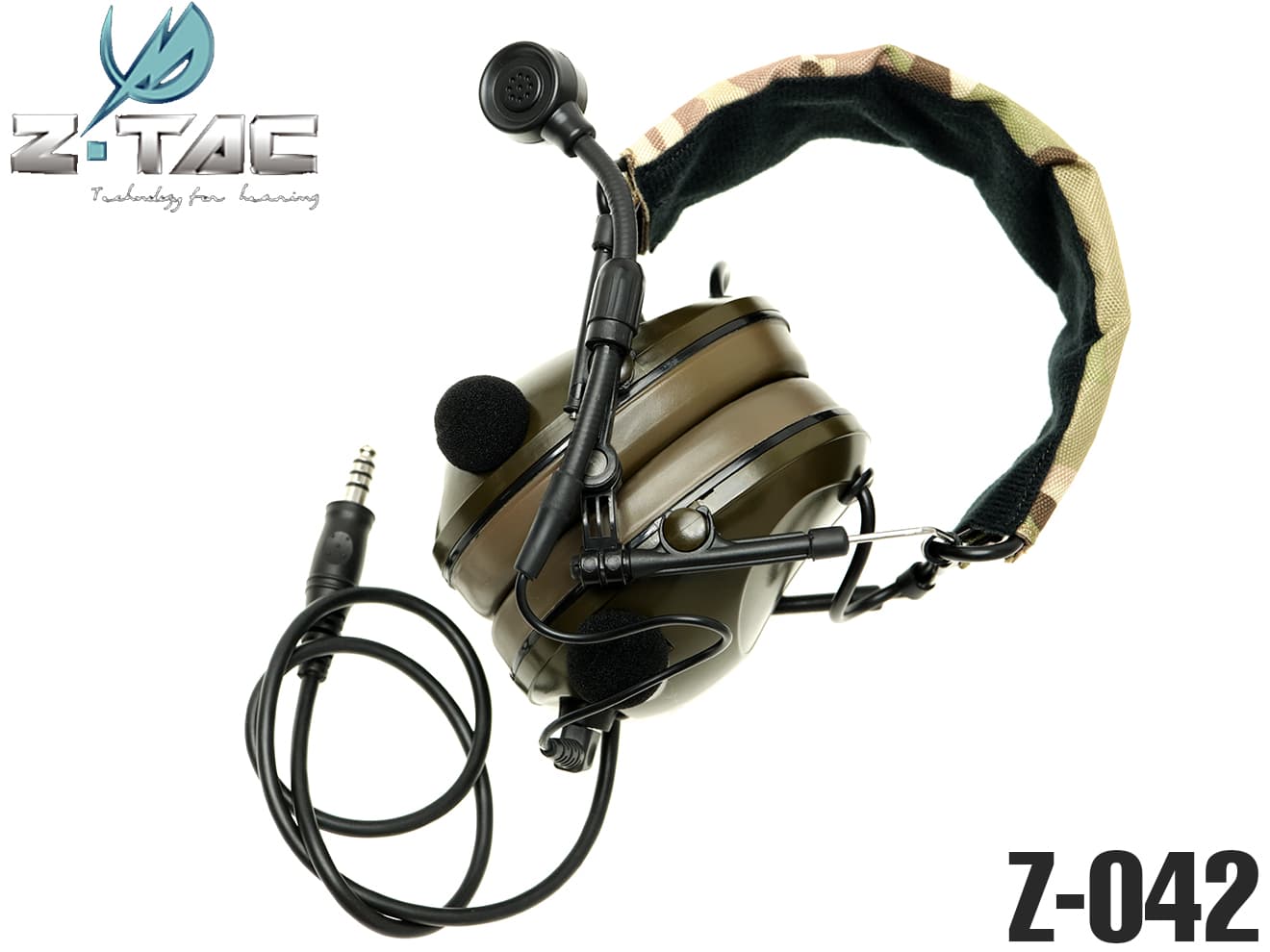 【集音機能＆ピークカット機能搭載】 正規代理店 ZTACTICAL サウンドトラップ Tactical ヘッドセット◆360度サラウンド機能/サバゲー＆コスプレに！