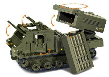 【AFM ミリタリーブロックシリーズ/陸軍】LAND FORCES M270ロケット発射車両◆316ピース/軍用車両/MLRS/M26A1/M28