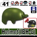 【レゴカスタムパーツ/装備品パーツ】AFM ヘルメット IBH-G/タンクグリーン◆NAVY SEALs装備/IBHをモデリング/ヘッドパーツ/フィグ用［全国一律300円配送可能］