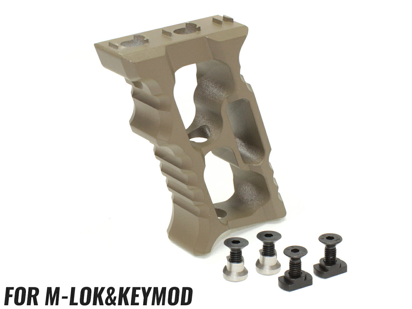 【ワケアリ】TD CNC HALO ミニバーティカルグリップ KeyMod & M-LOK DE◆キーモッド エムロック システム ナイツ ノベスケ マグプル VLTOR フォーム安定