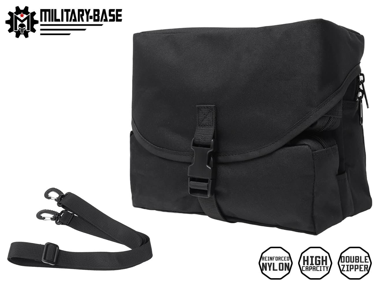 【ワケアリ】【折りたたみ式バッグ】マルチパーパス フォールディングバッグ BK◆MOLLE対応装備用アドミンポーチとしても◎ レンジバッグ