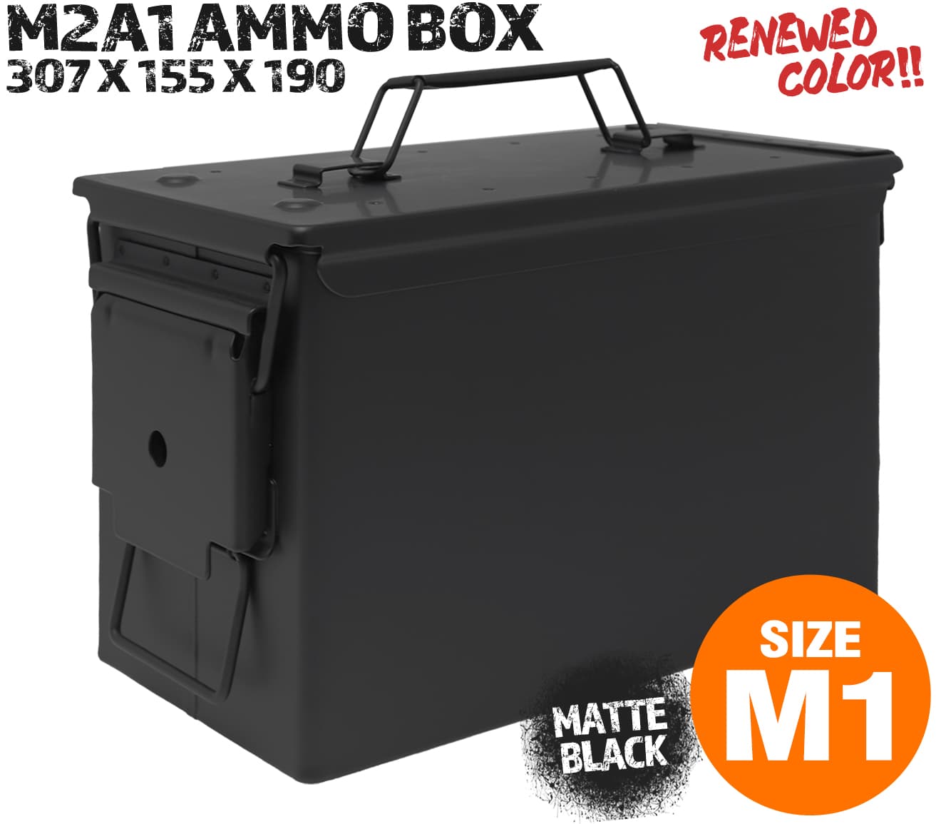 【ワケアリ】MILITARY-BASE(ミリタリーベース)M2A1タイプ .50 アンモボックス◆BK ミリタリーグッズ 収納家具 男前 米軍 パーツ入れに 工具箱 収納BOX キャンプ道具