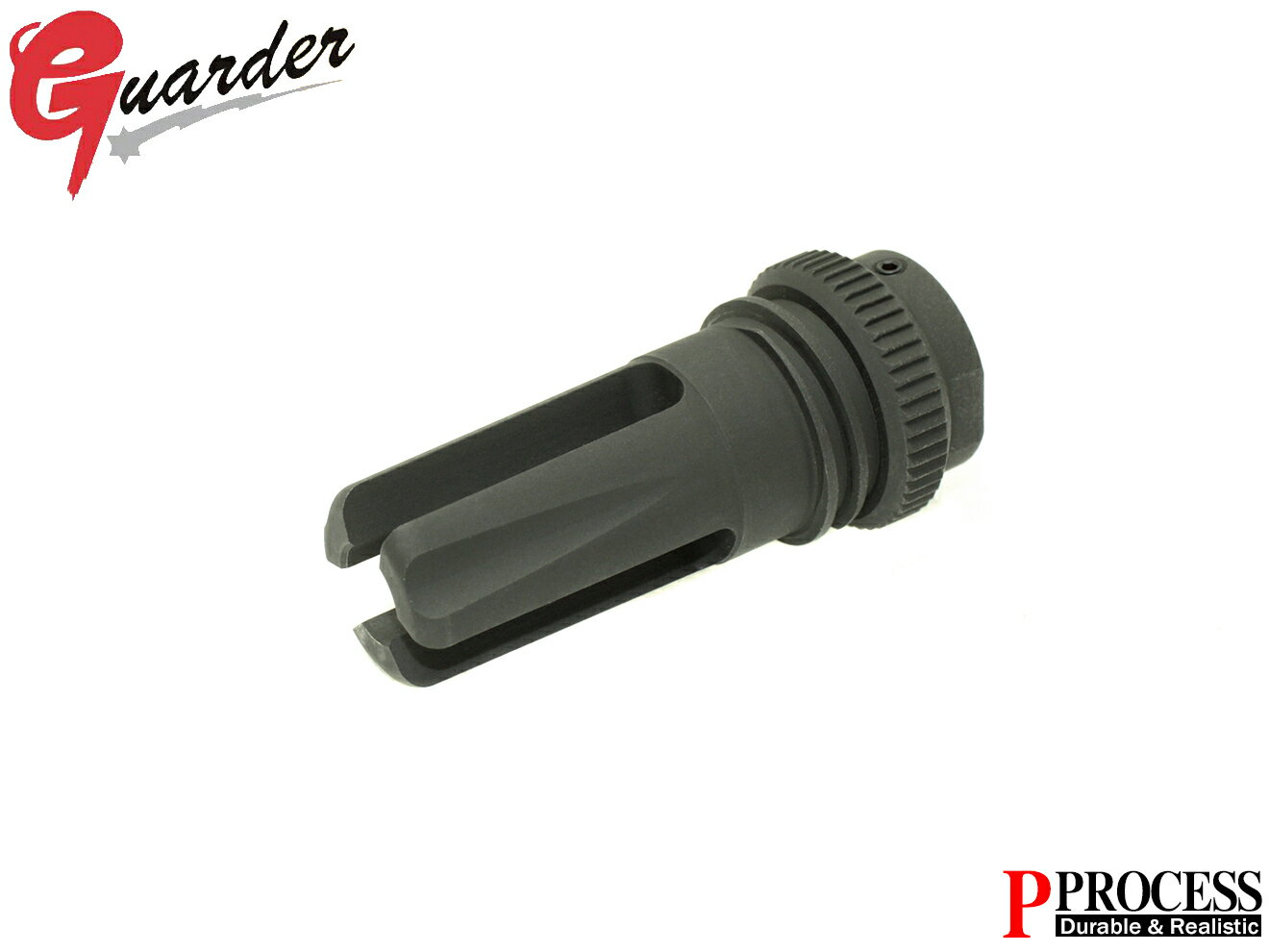 AR-30■GUARDER AAC 300タイプ スチールフラッシュハイダー 14mmCCW◆14mm逆ネジアウターバレルに対応 P-PROCESS処理済み リアル外観 ガーダー製
