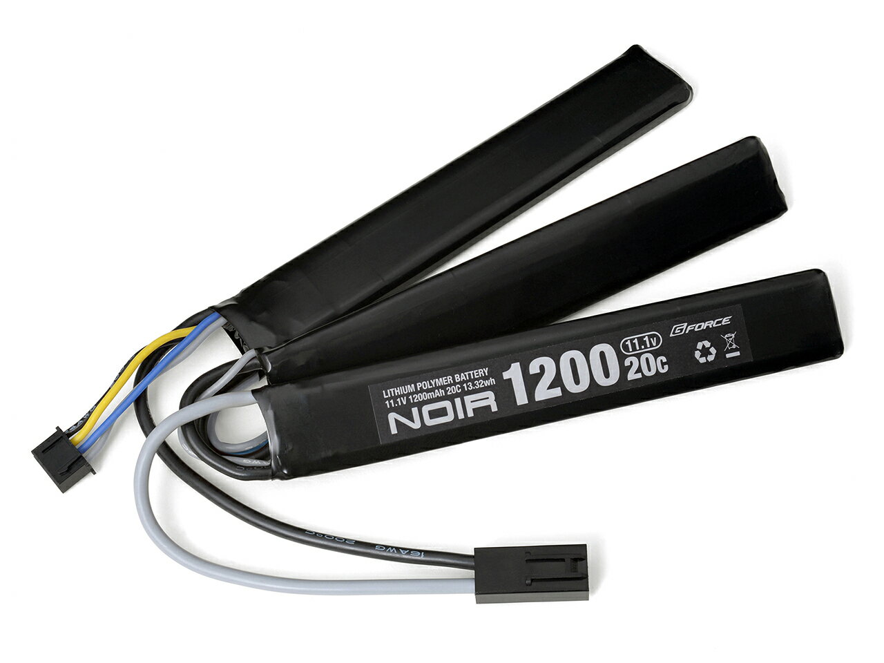 Gフォース リポ バッテリー 充電池 Noir LiPo 11.1V 1200mAh カスタムガン用 サドルパック