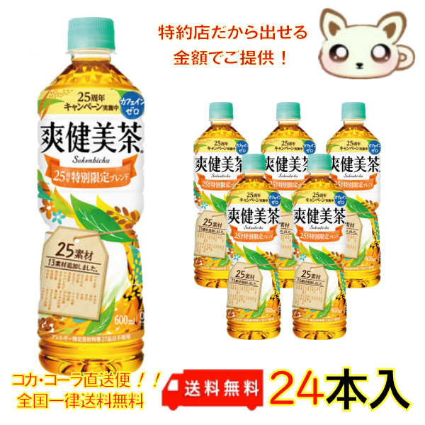 爽健美茶 600ml PET（24本