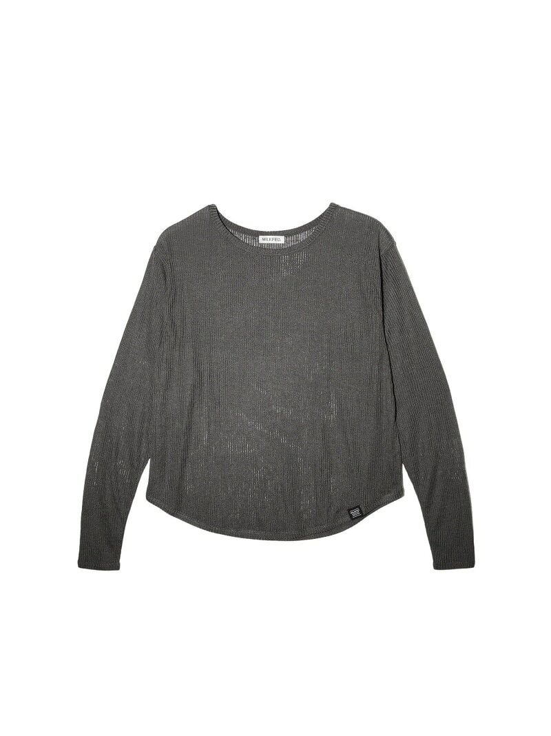 Rakuten - 【SALE／50%OFF】STRIPE SHEER L/S TOP MILKFED. ミルクフェド トップス カットソー・Tシャツ グリーン グレー ブルー【RBA_E】[Rakuten Fashion]