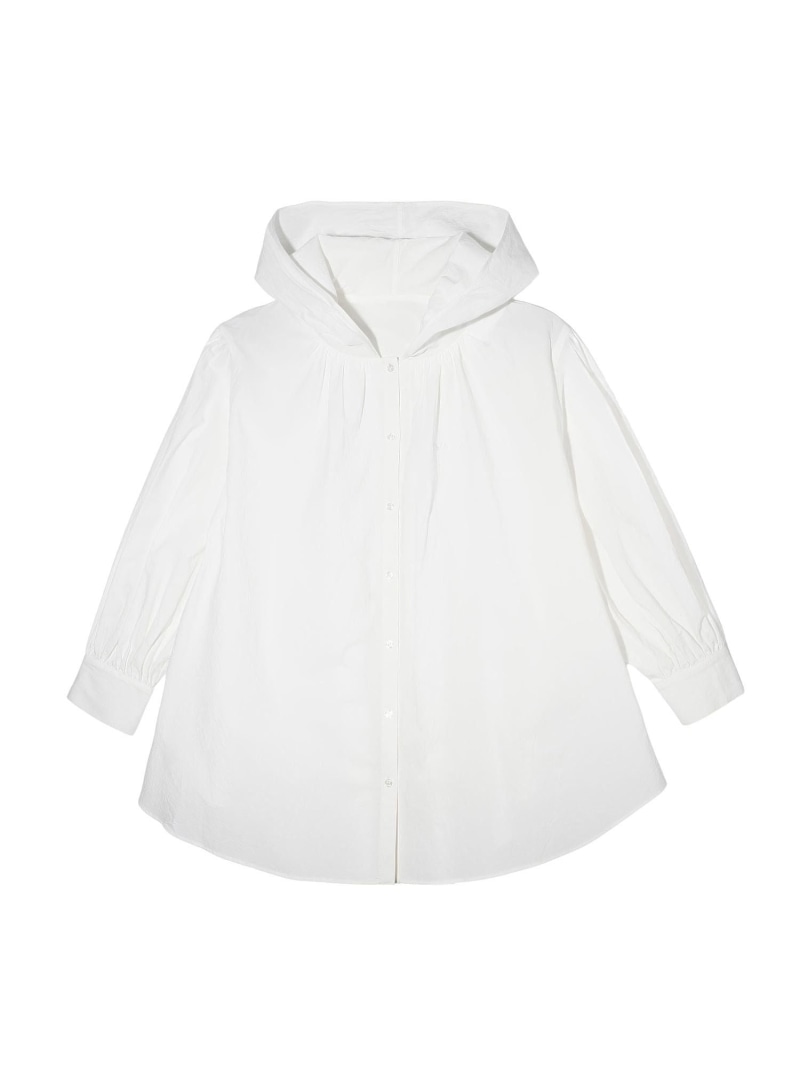 Rakuten - 【SALE／50%OFF】HOODED GATHER SHIRTS MILKFED. ミルクフェド トップス シャツ・ブラウス ホワイト ブルー ブラック【RBA_E】【送料無料】[Rakuten Fashion]