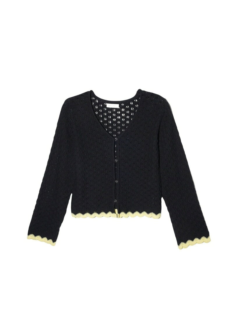 Rakuten - 【SALE／50%OFF】SCALLOP HEM KNIT CARDIGAN MILKFED. ミルクフェド トップス ニット ブラック グレー ネイビー【RBA_E】【送料無料】[Rakuten Fashion]
